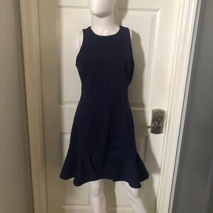 Banana Republic blue dress with unusual flared bottom . Size 10